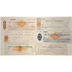 Variety of Virginia City Checks w/ revenues