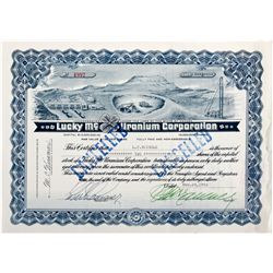 Lucky Mc Uranium Corporation Certificate