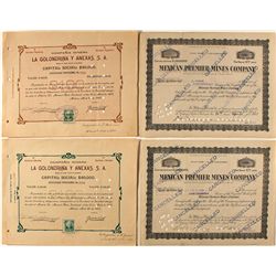 Mexico Mining Stock Certificates