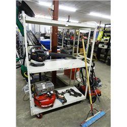 Metal 3 Shelf Rolling Cart