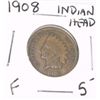 Image 1 : 1908 INDIAN HEAD PENNY RED BOOK VALUE $5.00+ *NICE EARLY FINE GRADE*!! PENNY CAME OUT OF SAFE!!
