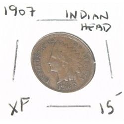 1907 INDIAN HEAD PENNY RED BOOK VALUE $15.00+ *NICE EARLY EXTRA FINE GRADE*!! PENNY CAME OUT OF SAFE