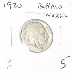 1920 BUFFALO NICKEL RED BOOK VALUE $5.00+ *NICE EARLY FINE GRADE*!! BUFFALO NICKEL CAME OUT OF SAFE!