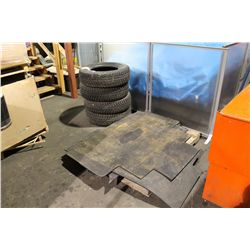 SET OF 4 SNOW TIRES AND RUBBER MATS