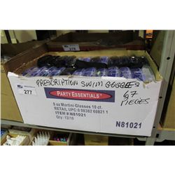 BOX OF SWIM GOGGLES