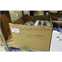 BOX OF SWIM GOGGLES