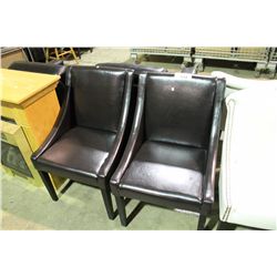 2 BROWN LEATHER CHAIRS