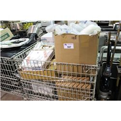 BIN OF RESTAURANT SUPPLIES (BIN NO GO)