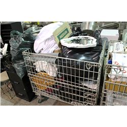 BIN OF SPA TOWELS, ROBES AND CURTAINS (BIN NO GO)