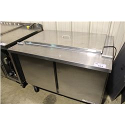 48  BEVERAGE AIR 2 DOOR REFRIGERATED MOBILE PREP COUNTER