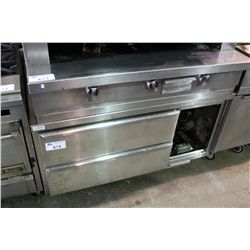 MOBILE STAINLESS STEEL 2 DRAWER COOLER