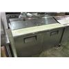 Image 1 : TRUE STAINLESS STEEL 2 DOOR MOBILE REFRIGERATED PREP COUNTER