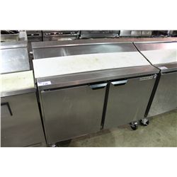 BEVERAGE AIR 2 DOOR MOBILE REFRIGERATED PREP COUNTER