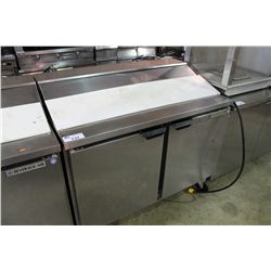 BEVERAGE AIR 2 DOOR MOBILE REFRIGERATED PREP COUNTER