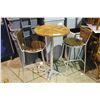 Image 1 : BAR PATIO TABLE WITH 2 STOOLS