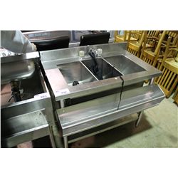 3 WELL STAINLESS STEEL BAR SINK