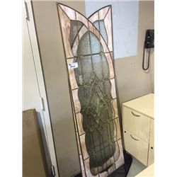 CUSTOM BUILT FRENCH STAINED GLASS DOORS 23.25X74.25