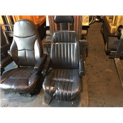 ONE BLACK LEATHER TRUCK SEAT