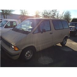 1989 FORD AEROSTAR VIN 1FMCA11U2KZC27489