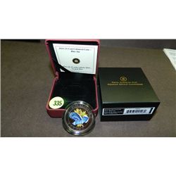 2010 25 Cent Blue Jay Coloured Bird Series Royal