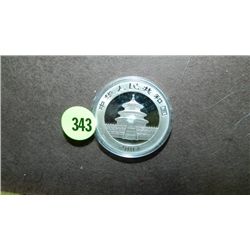 2007 1oz Silver Chinese Panda Coin 10 Yuan in holder