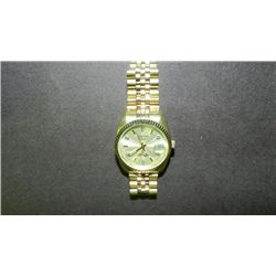 Mens gold plated wrist watch by Croton