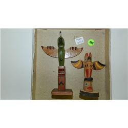 Antique / Vintage original Native American two carved