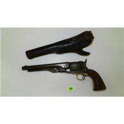 rare Civil War Colt Revolver / pistol with hand tooled