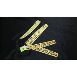 Asian Ivory 2 sets of purse tops & Lo (antique pre-ban)