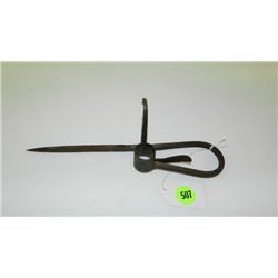 Antique hand forged Miners candle lamp that placed into