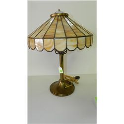 Victorian / Arts & Crafts slag glass lamp