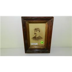 Civil War soldier photo by Hartley, framed