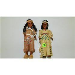 Two Antique / Vintage Native American Indian dolls