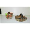 Image 1 : Vintage handmade & painted clay baskets