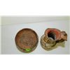 Image 2 : 2 piece Vintage handmade & painted clay Zia pitcher and