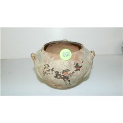 Vintage handmade & painted clay Zuni frog bowl
