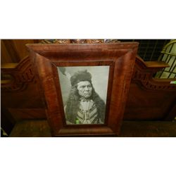 large framed Native American photo