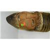 Image 2 : carved Native American? mask with hide and porcupine