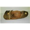 Image 3 : carved Native American? mask with hide and porcupine