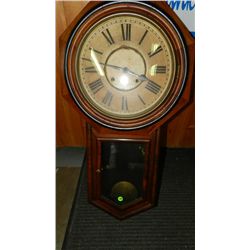 Antique Oak American wall clock,
