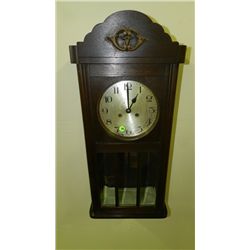 Antique Oak Euro wall clock,