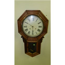 Antique Oak American wall clock,
