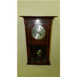 Antique Oak American wall clock,