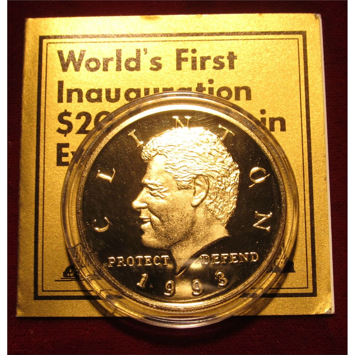 940. 1993 Hutt River Province 20 Bill Clinton Inauguration