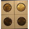 Image 2 : 1526.  4 Brass Civil War commemorative medals featuring different generals from the Confederate Stat