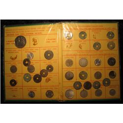 1719. Coins Collection Indochine-Annam Vietnam in original album.