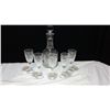 Image 1 : Crystal Decanter and 5 Liqueur Glasses