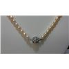 Image 2 : Genuine Freshwater Pearl Necklace With C.Z's (Insurance Replacement Value $605)