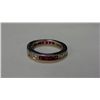 Image 1 : Sterling Silver Ring With Genuine Rubies and C.Z. (Insurance Replacement Value $600) (Size 7)