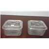 Image 1 : 2 Covered Pressed Glass Containers